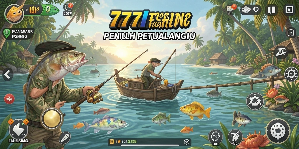 Tampilan gameplay seru di 777RT saat menangkap ikan.