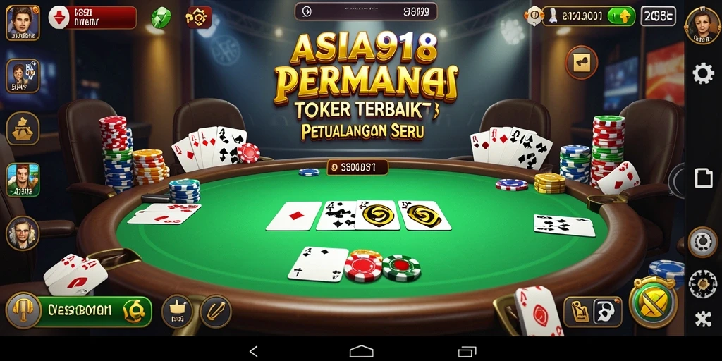 Tampilan menarik dari gameplay Poker ASIA918 yang mendebarkan.