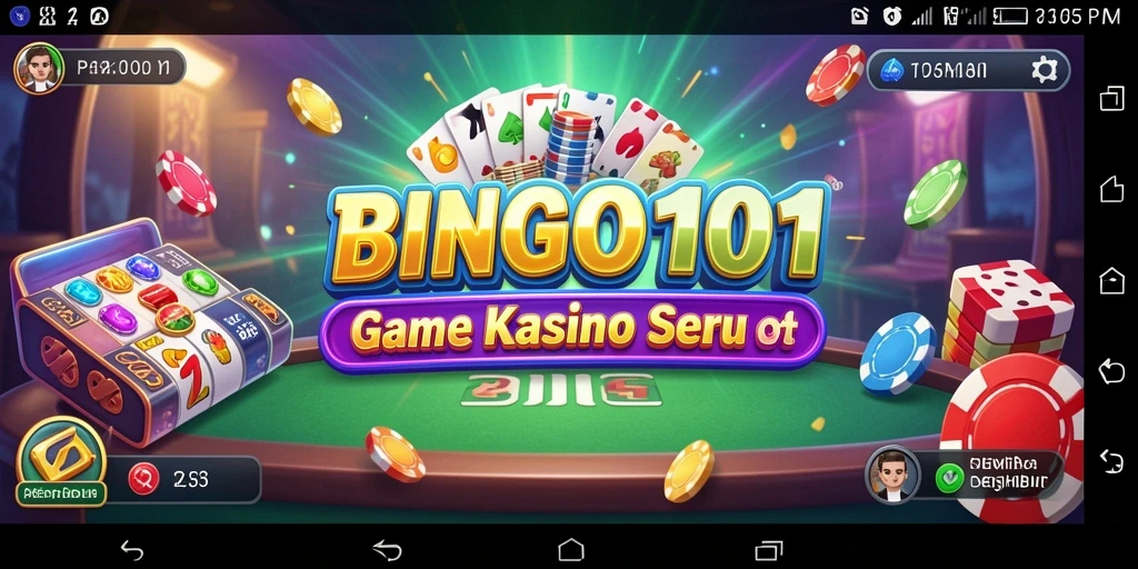 Tampilan menarik dari gameplay BINGO101 yang penuh aksi Kasino.