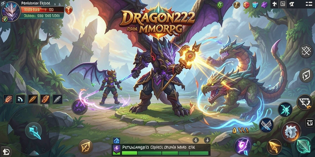 Tampilan gameplay mendebarkan di dunia MMORPG DRAGON222.