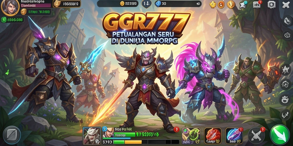 Tampilan gameplay seru dan interaktif di GGR777, dunia MMORPG yang menakjubkan.