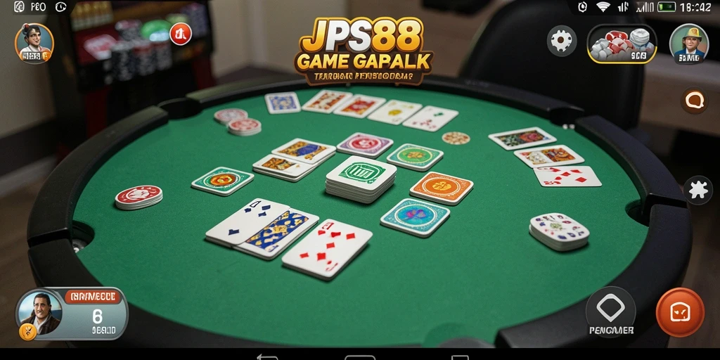 Tampilan seru gameplay Gaple di JPS88.