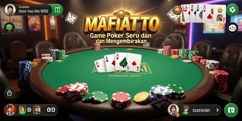 Tampilan gameplay seru dari MAFIATOTO dengan berbagai mode poker.