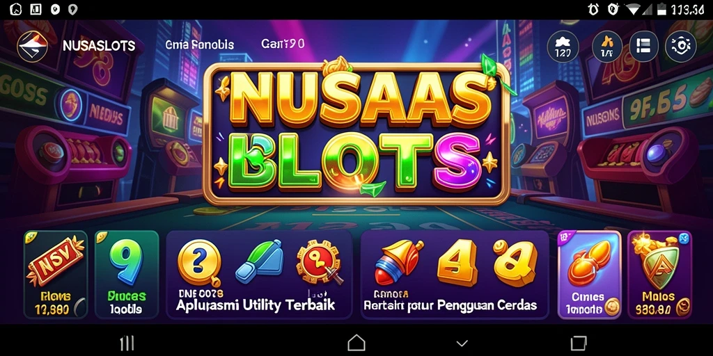Screenshot NUSASLOTS menampilkan antarmuka aplikasi Utility yang intuitif.