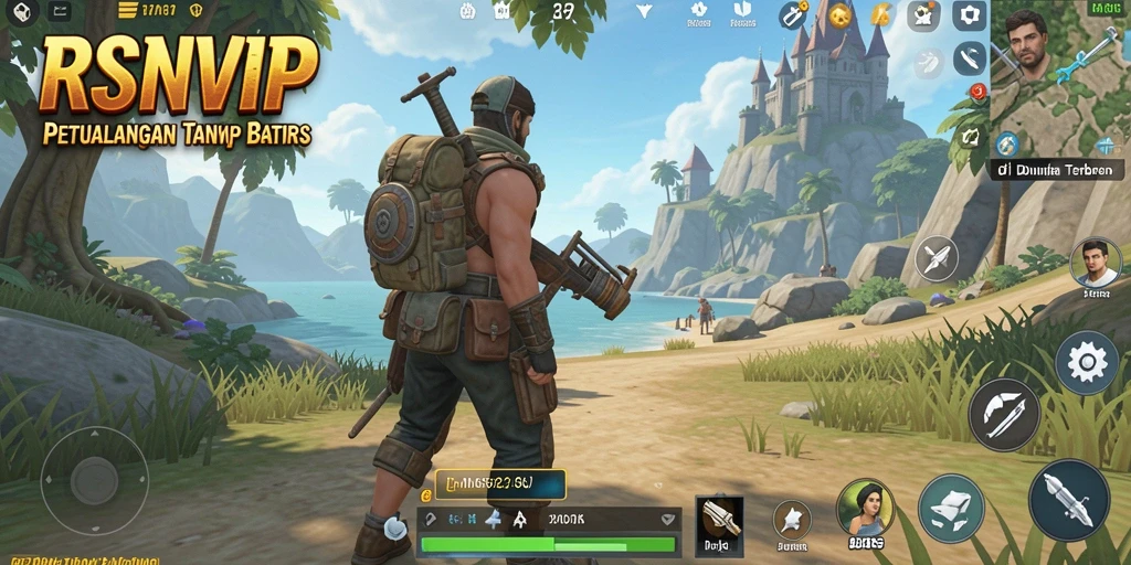Tangkapan layar gameplay RSNVIP menunjukkan petualangan mendebarkan di dunia terbuka.