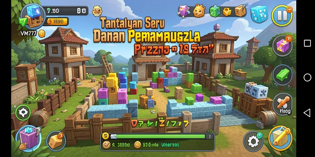 Tampilan permainan puzzle menawan dan penuh tantangan.