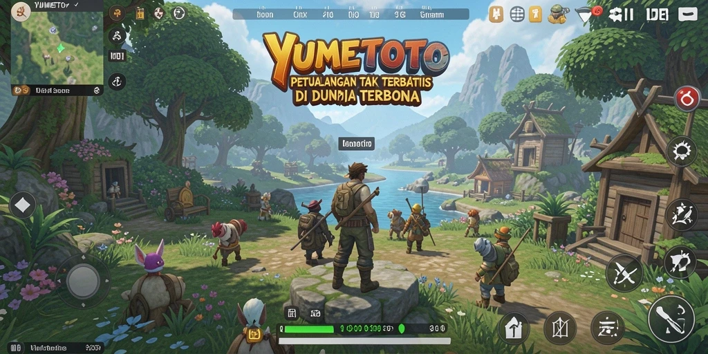 Gameplay YUMETOTO yang seru di dunia terbuka yang luas.